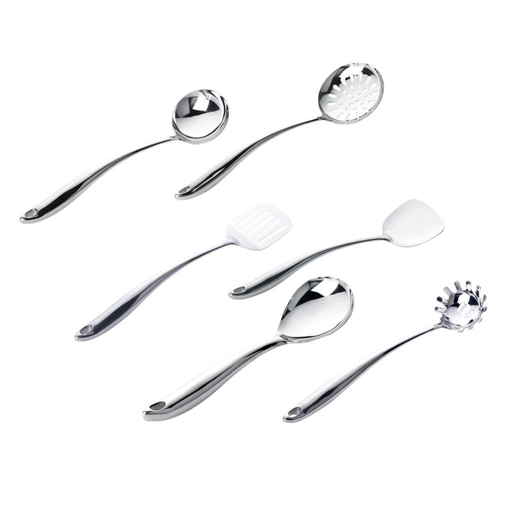 Stainless Steel Kitchen Cooking Utensils Spoons Ladle Skimme Colander