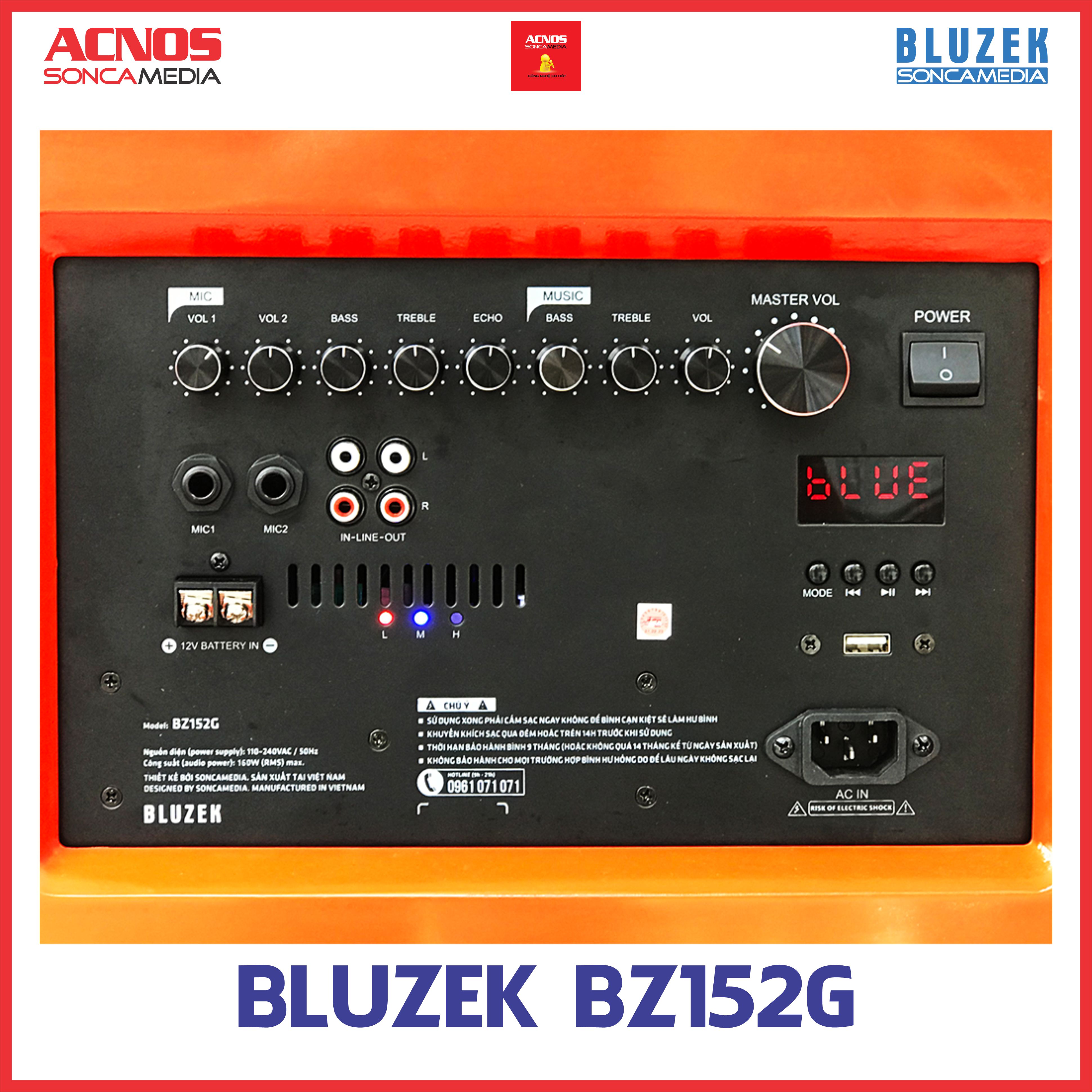 Dàn âm thanh di động BLUZEK BZ152G - Member of SONCAMEDIA group