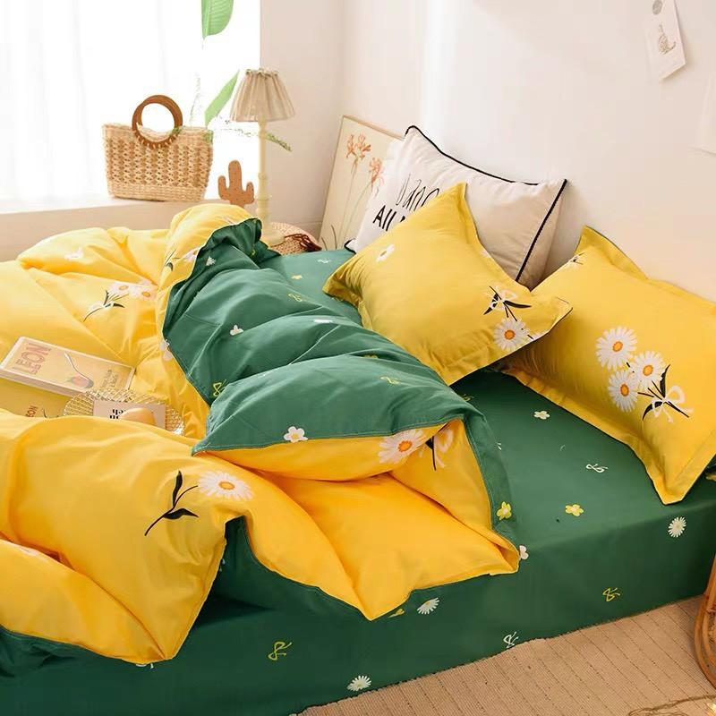 BỘ CHĂN GA GỐI POLY CÚC HỌA MI