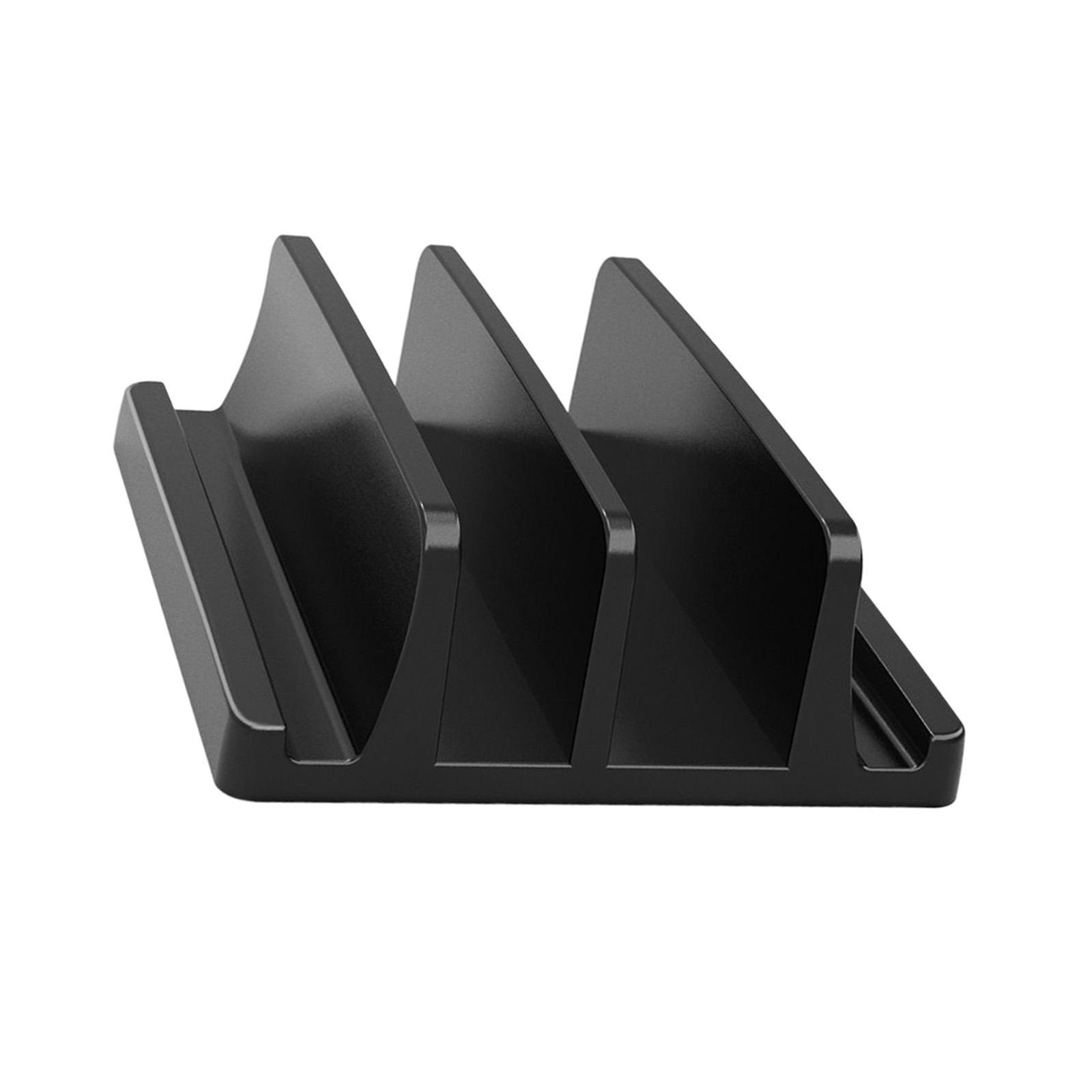 Vertical Laptop Stand Holder Dual Slots Design Durable Mobile Phone Stand for Home