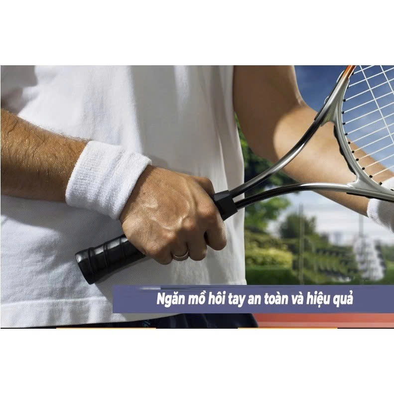 Bộ 2 băng cổ tay thấm mồ hôi thể thao MÀU XÁM Combo 2 băng cổ tay thể thao cao cấp thấm mồ hôi bảo vệ cổ tay