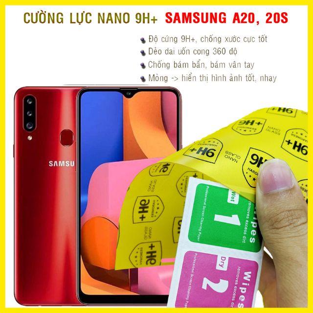 Dán cường lực dẻo nano 9H+ dành cho  Samsung A20, A20s