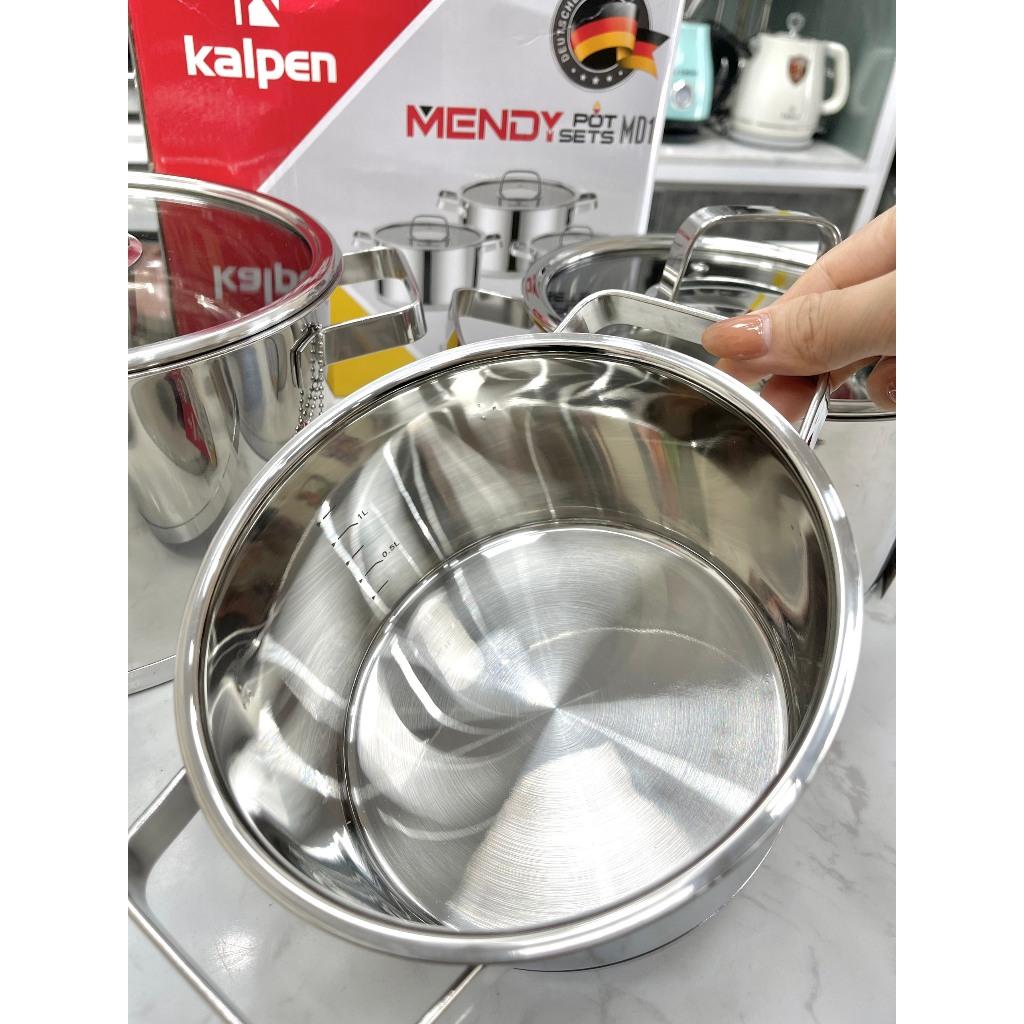 Bộ Nồi INOX 304 Cao Cấp 5 Mendy MD1 Size 16-20-24 Hàng Chính Hãng KALPEN-GIA DỤNG ĐỨC Bảo Hành 2 Năm