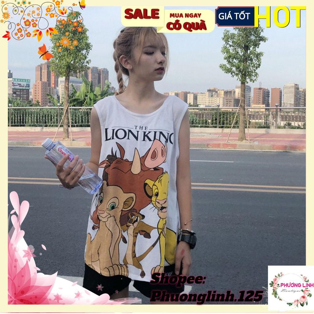 ÁO SÁT NÁCH COTTON LION TRẮNG CHO NỮ