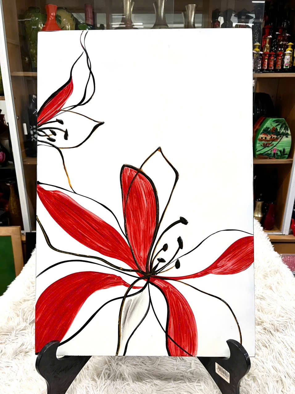 Tranh sơn mài - HOA SEN, HOA HỒNG,....cao cấp size 40x60 cm thích hợp để trang trí, làm quà tặng