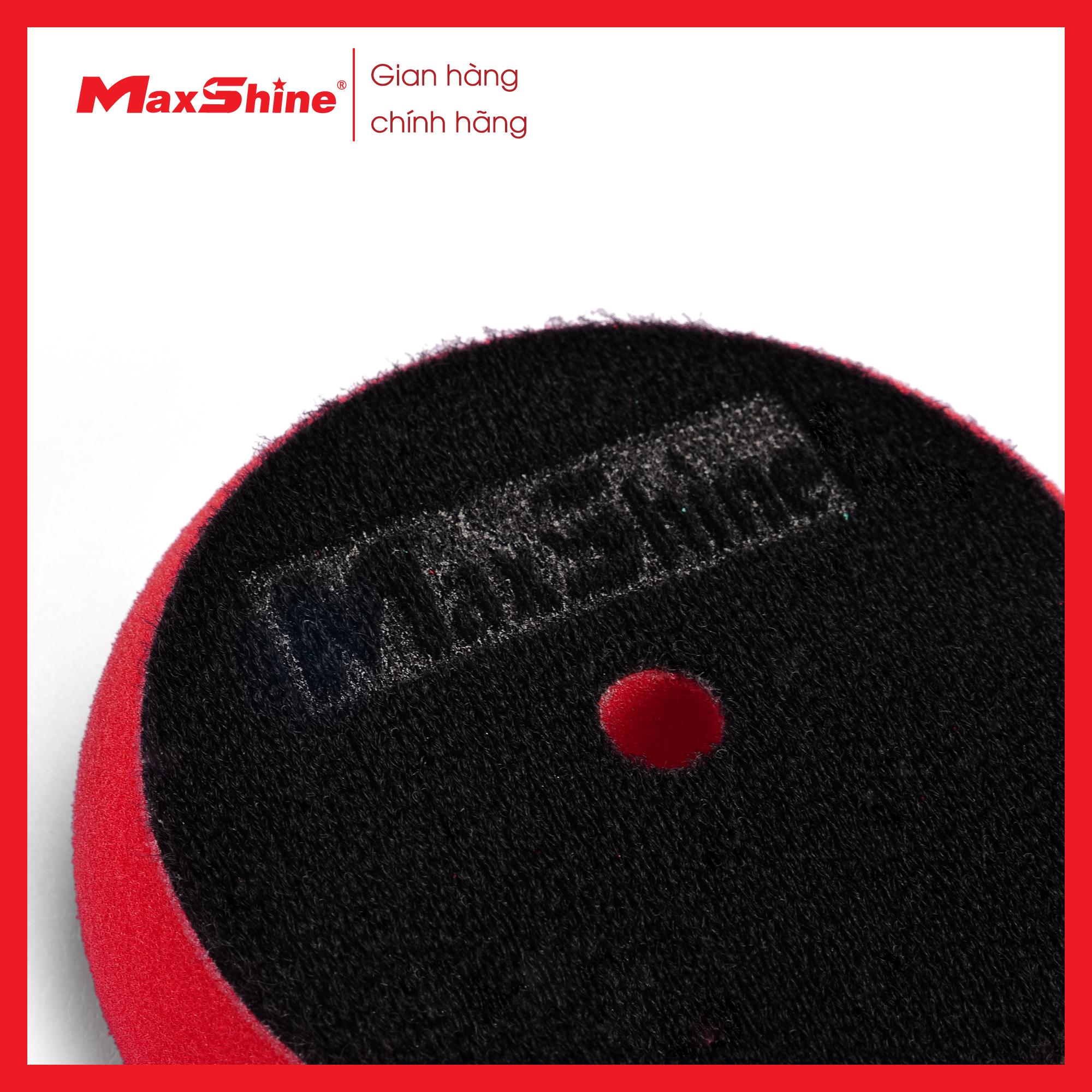 Phớt xốp/mút đánh bóng caro bước 3 kích thước 3 inch Maxshine 2003090R được làm từ xốp mềm màu đỏ, cắt chéo bề mặt, chống ăn mòn với hóa chất.