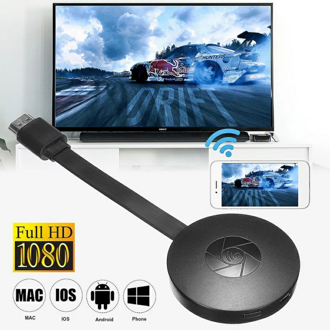 Thiết bị Stream không dây Chromecast  Mirascreen G2 ( hàng nhập khẩu )