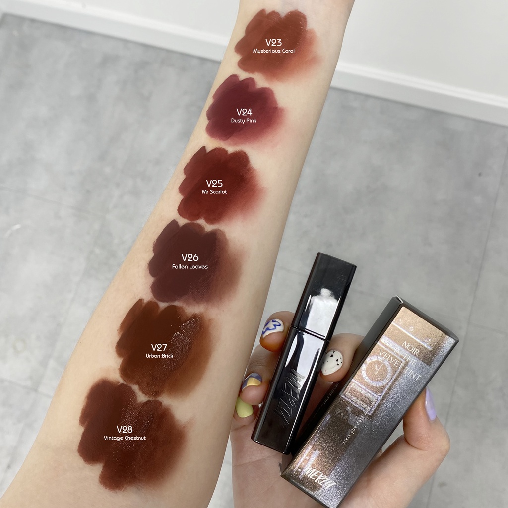 Combo Son Kem Lì Merzy Noir Velvet Tint 4g + Son Thỏi Lì Merzy Noir Lipstick 3.3g