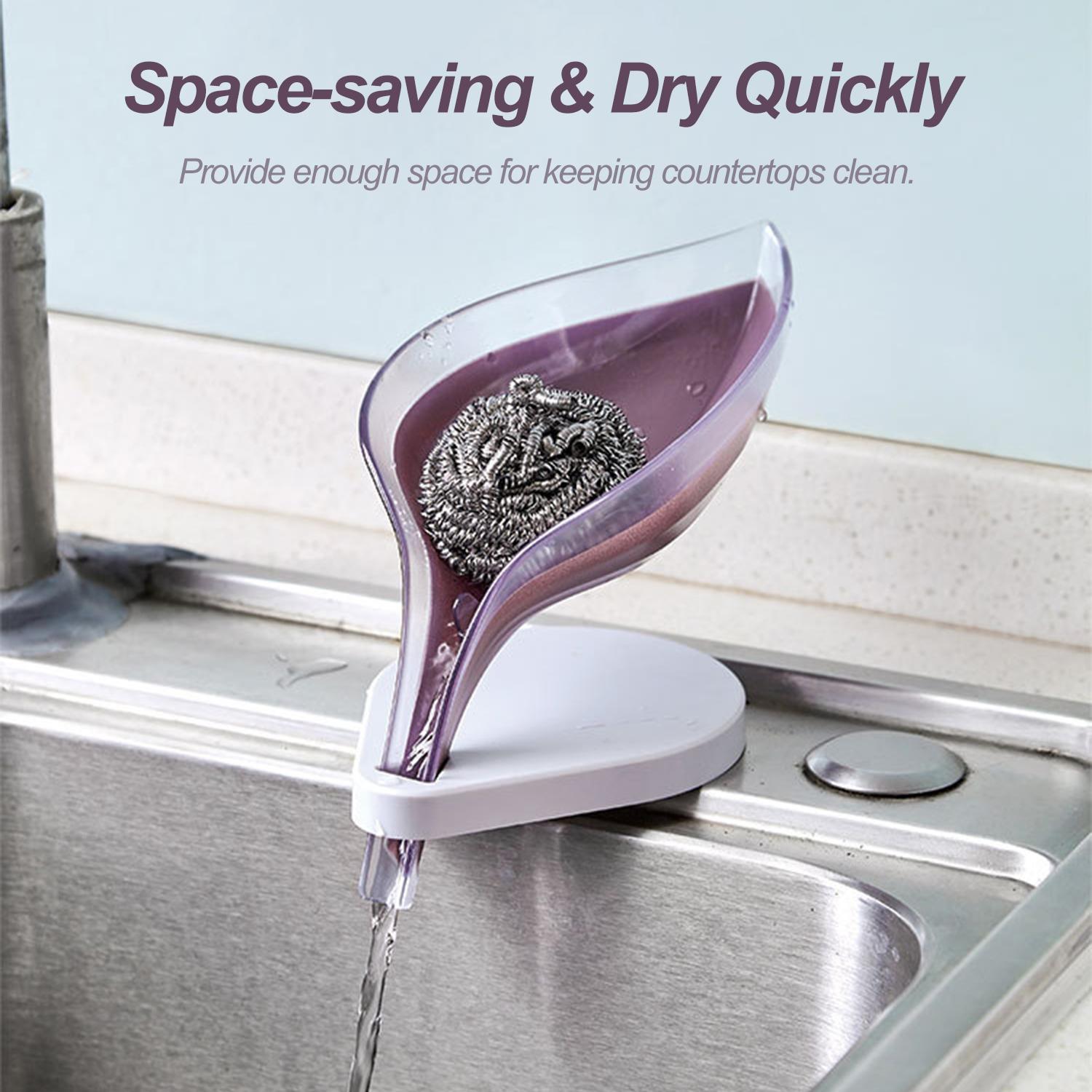 Giá đỡ xà phòng tắm hình chiếc lá với Thiết kế xiên cho phép nước thoát nhanh bằng vật liệu ABS và AS,