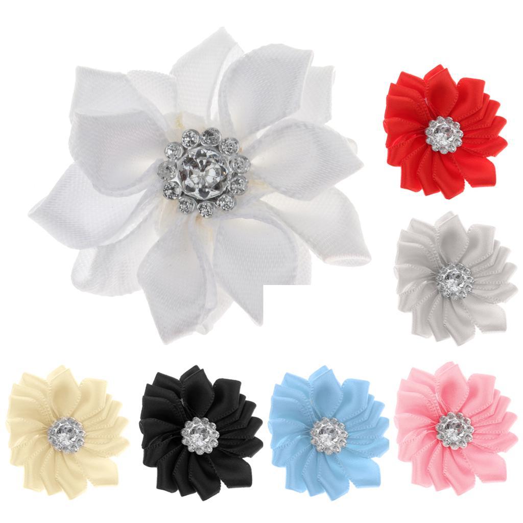 10pcs Satin Ribbon Flower Craft DIY Accessory Wedding Appliques Gift Packing