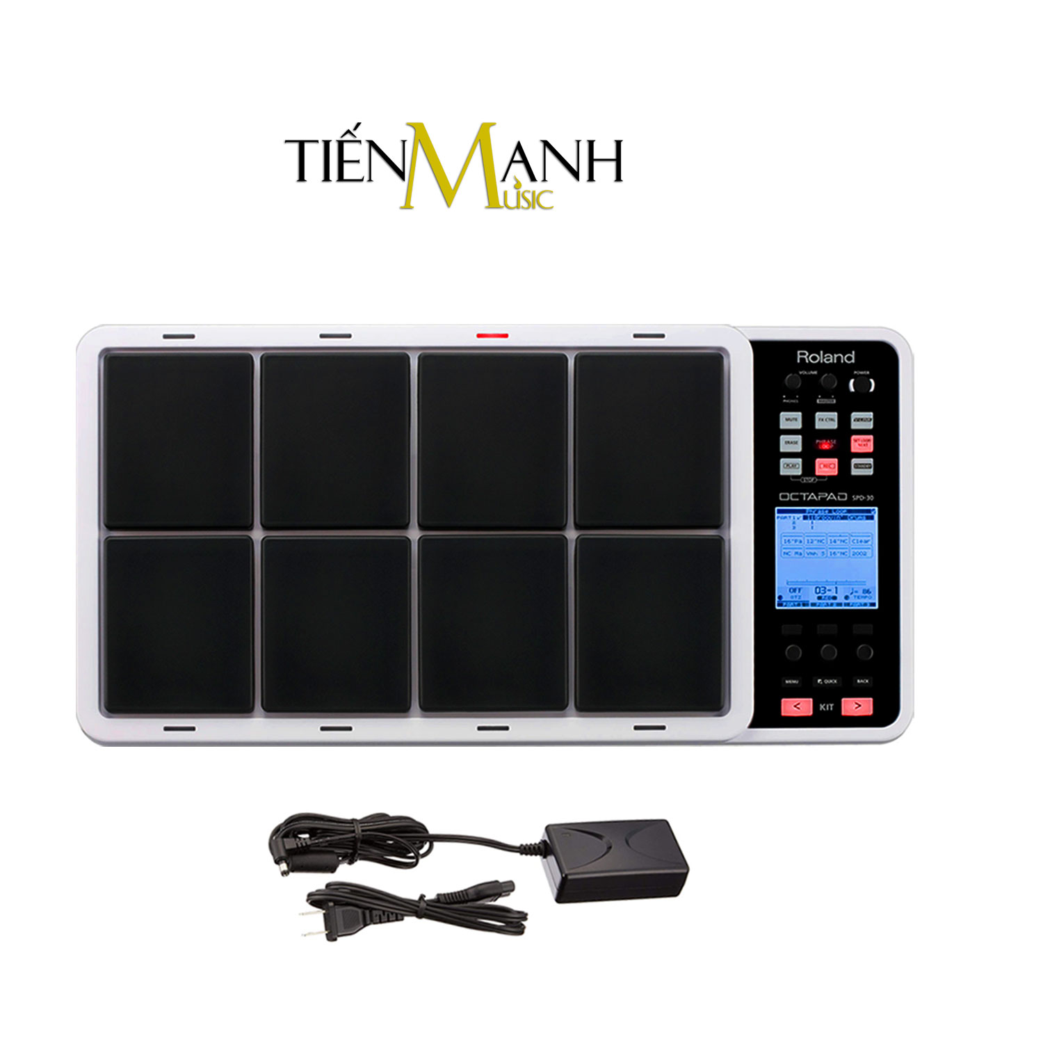 [Màu Trắng] Roland SPD-30 Bộ Trống điện tử 8 Mặt SPD30 Octapad - Electronic Drum 8 Pad Ultra Portable Digital SPD 30 Hàng Chính Hãng - Kèm Móng Gẩy DreamMaker