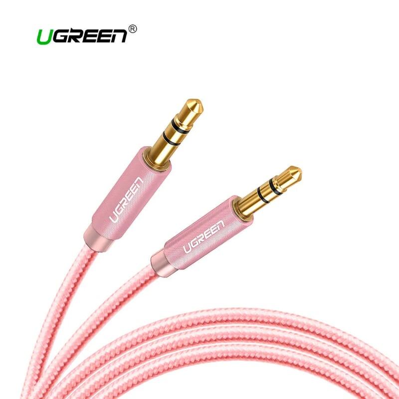 Ugreen UG30815AV112TK 1.5M màu Hồng Cáp âm thanh 2 đầu 3.5mm dương - HÀNG CHÍNH HÃNG