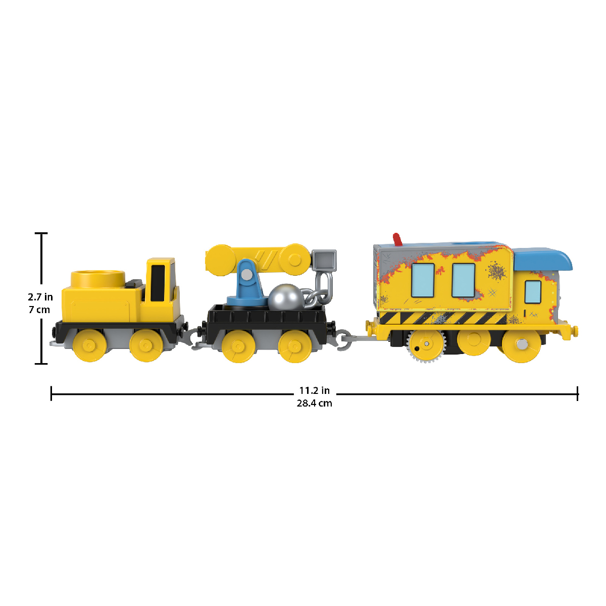 Đồ Chơi Mô Hình Đầu Kéo Và 2 Toa Tàu Carly &amp; Crane THOMAS FRIEND HFX97