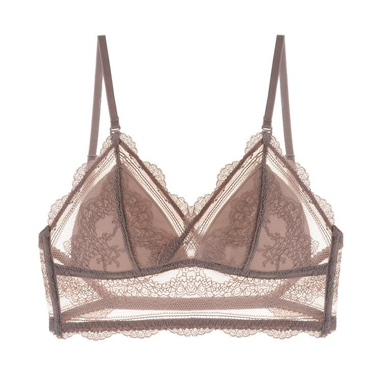 Áo Ngực Sexy Dây Đai U Hở Lưng Viền Ren Không Dây Mềm Cúp Áo Nữ Vô Hình Mỏng Cup Nữ Quần Lót