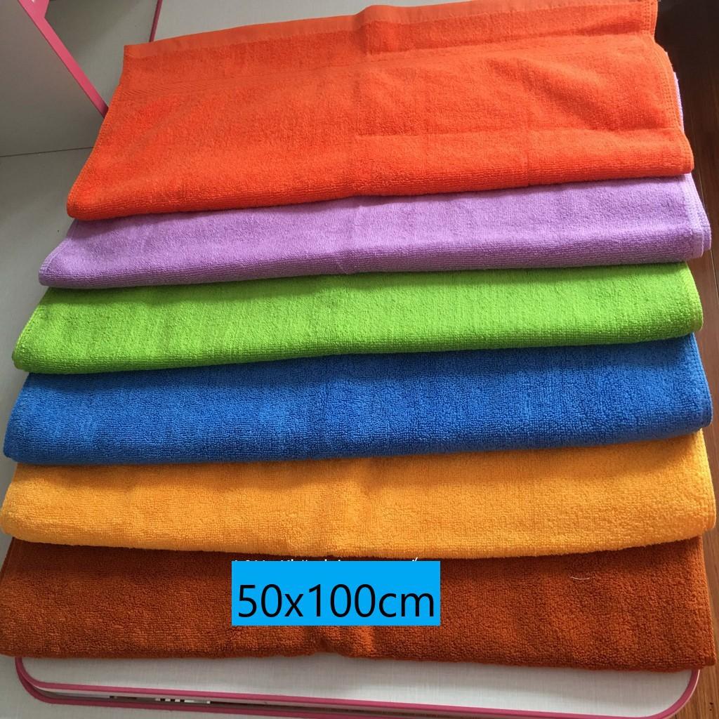 Khăn tắm gia đình 100% cotton KT 50*1m, dày dặn, thấm nước tốt