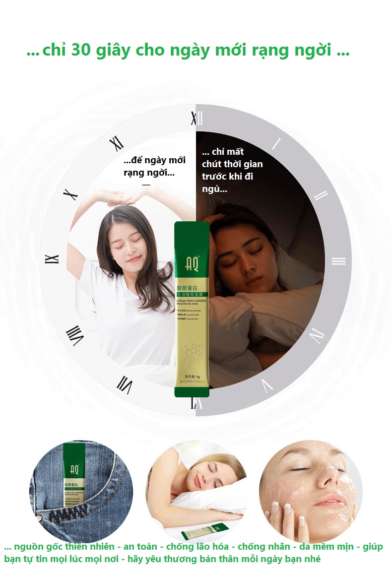 Dưỡng chất Collagen thiên nhiên, chống lão hóa, dưỡng ẩm, làm sáng da, tặng kèm vòng tay Luminous