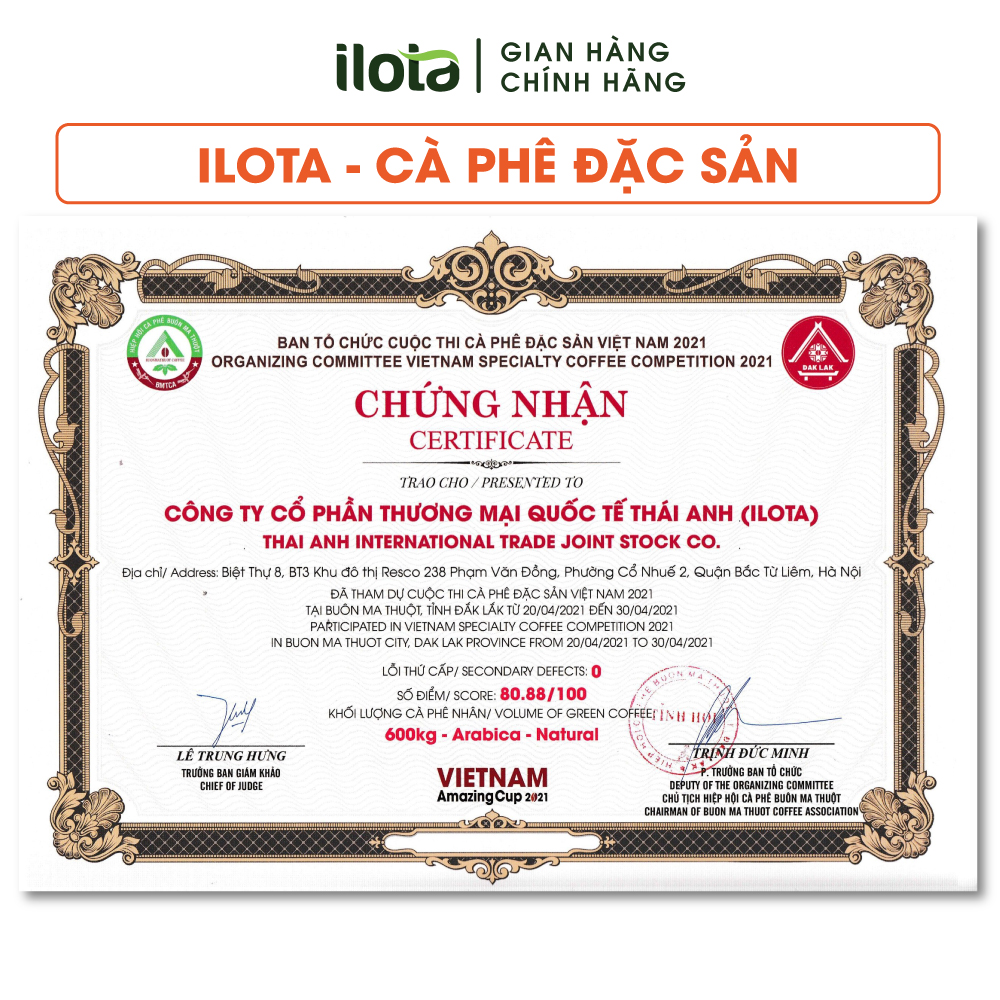 Cà phê ILOTA 3 ĐẬM rang xay nguyên chất dạng xay mộc Arabica Robusta gói