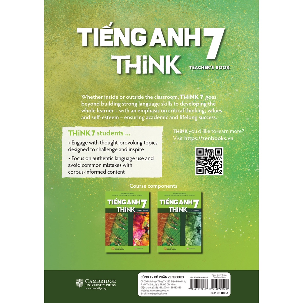 Sách - Giáo Khoa Tiếng Anh Think 7 (Teacher's Book) ( ZB )