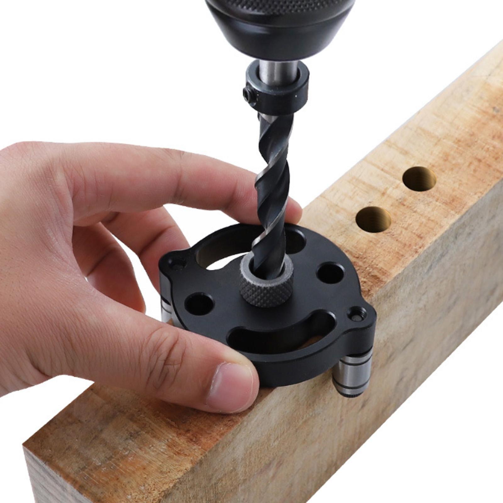 Vertical Self Centering Dowel Jig Kit, Dowel Drill Bit, Drill Bit Hole Jig Hole Puncher Locator, 2-10mm Wood Hole Drill Bit Set Woodworking Tools