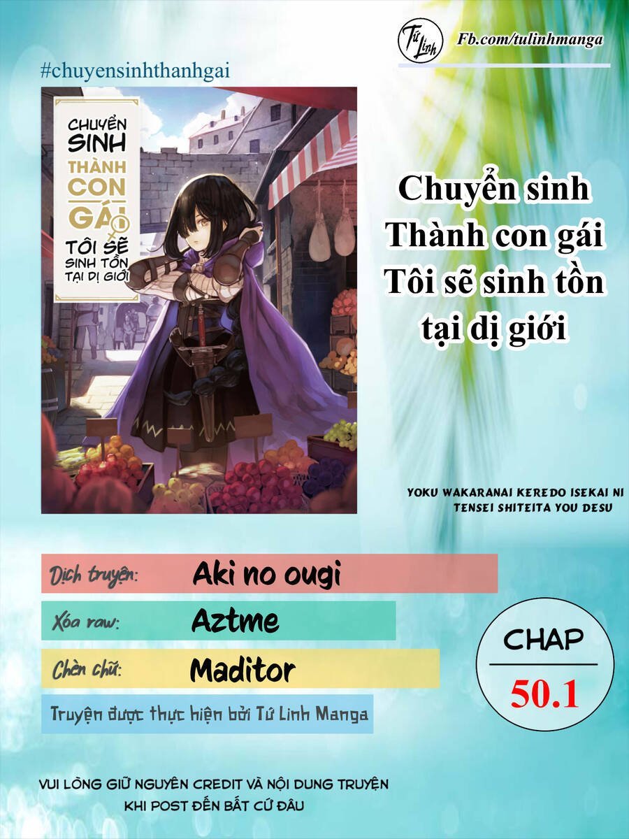 chuyển sinh thành con gái, tôi sẽ sinh tồn tại dị giới - yoku wakaranai keredo isekai ni tensei shiteita you desu chapter 50.1 2