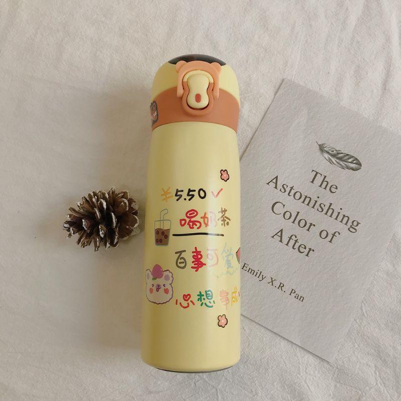 Bình giữ nhiệt trẻ em bảo nhiệt độ hình gấu 450 ml