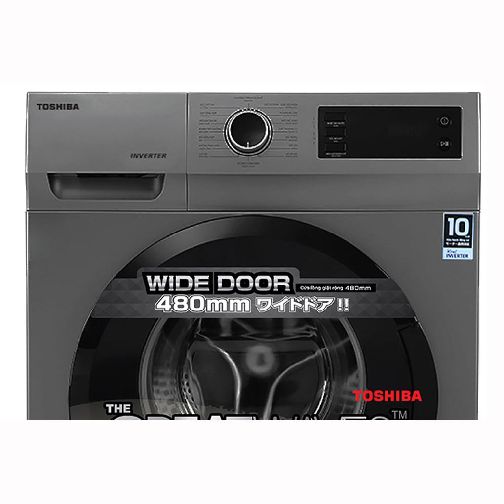 Máy giặt Toshiba Inverter 8.5 kg TW-BK95S3V lồng ngang- Hàng chính hãng - Giao tại Hà Nội và 1 số tỉnh toàn quốc
