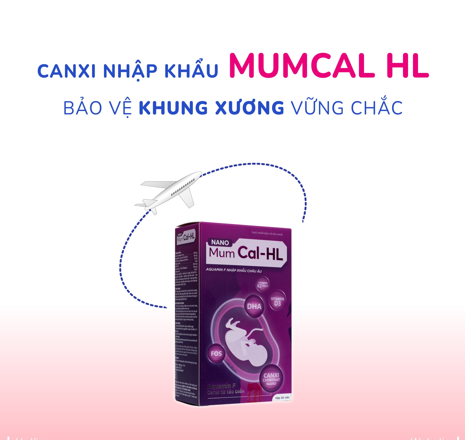 Viên Uống Bổ Sung Canxi Tảo Biển Hữu Cơ Cho Bà Bầu Hộp 30 Viên