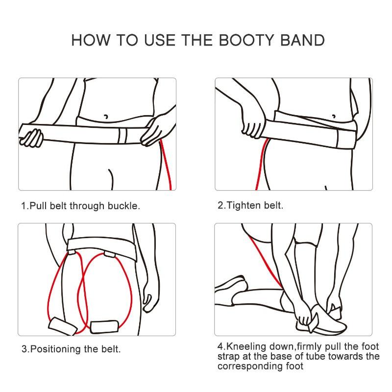 Fitness Booty Bands Bounce Trainer Elastic Pull Rope Squat Resistance Bands Adjust Waist Belt Leg Strength Agility Training