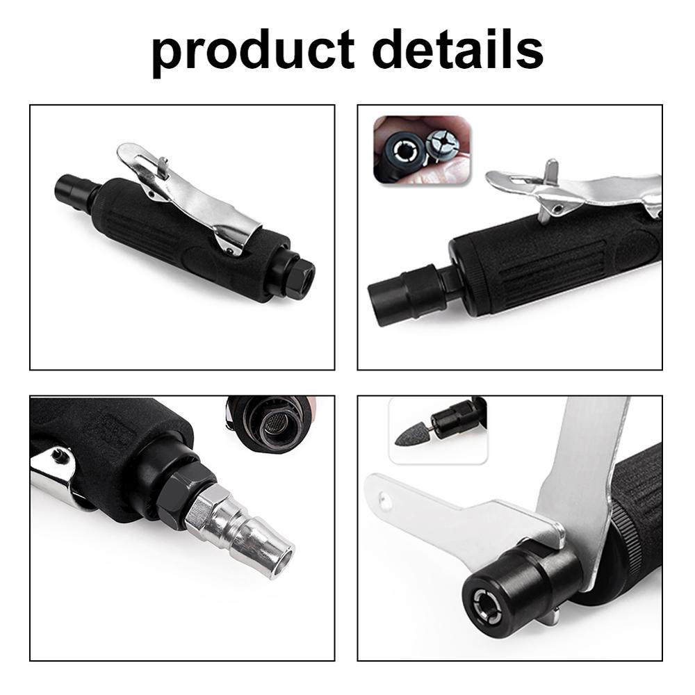 Portable Pneumatic Grinder Mini Engraving Tool Set Handheld Polishing Machine 1/4in Air Grinding Machine