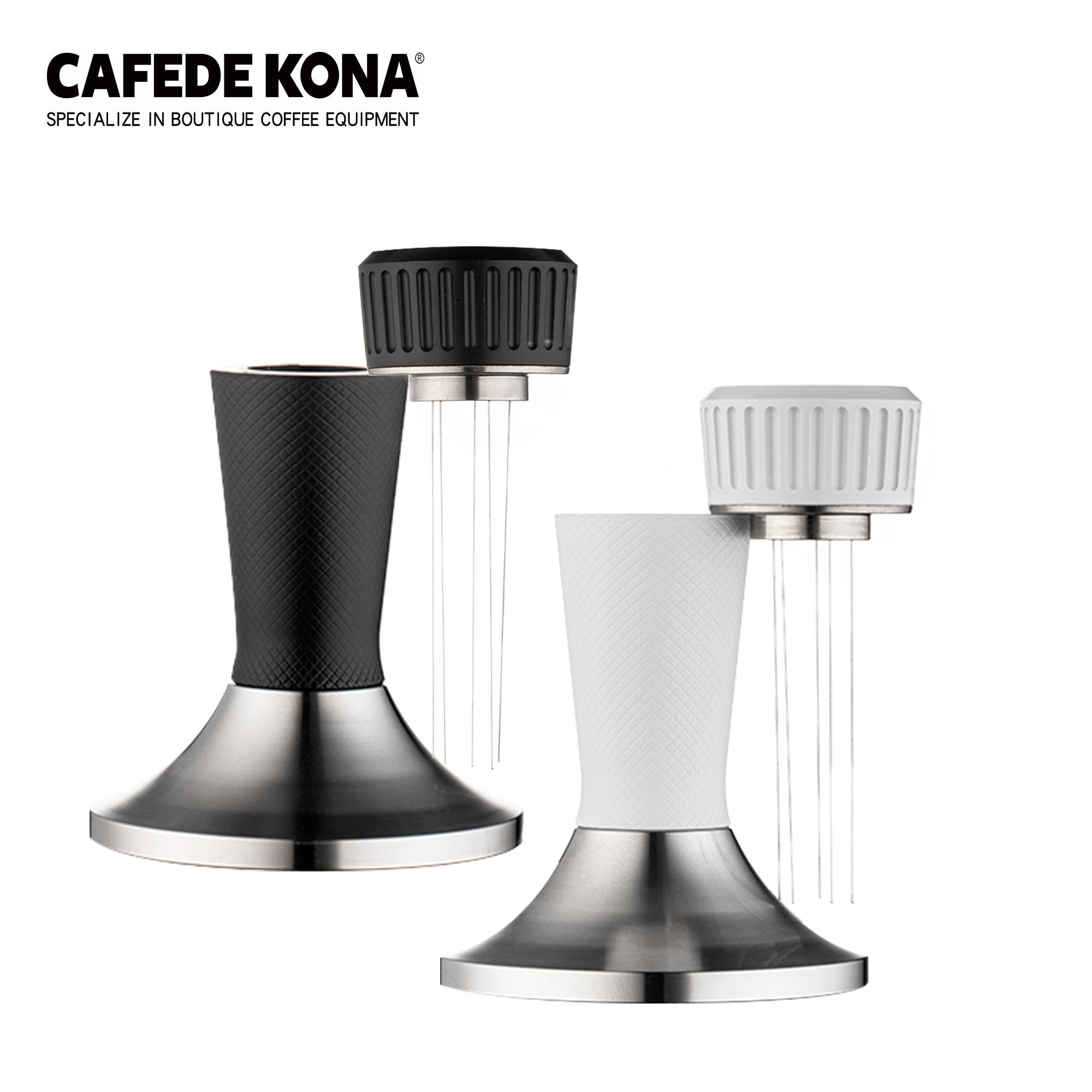 Tamper nén cà phê 2 trong 1 có kim khuấy đảo cà phê 58.3mm CAFE DE KONA