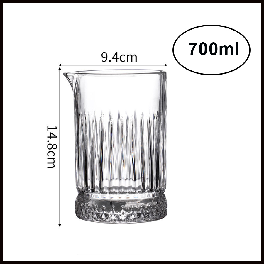 Mixing glass - Cốc mix thủy tinh 700ml viền đáy (BG39)