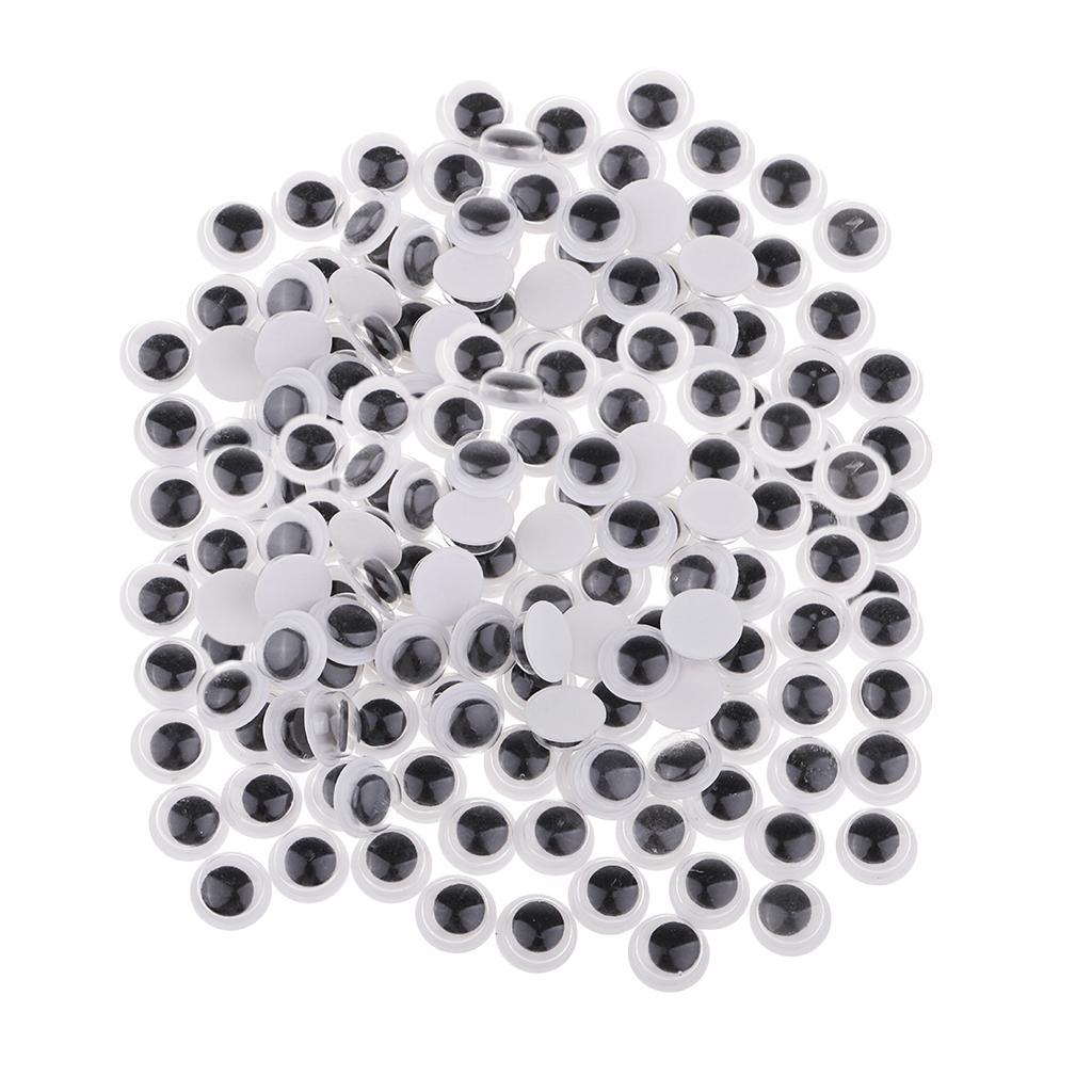 2x Googly Wiggle Eyes with Self-Adhesive, Round Wobbly Eyes Sticker Multi Sizes for DIY Craft Scrapbooking Decorations