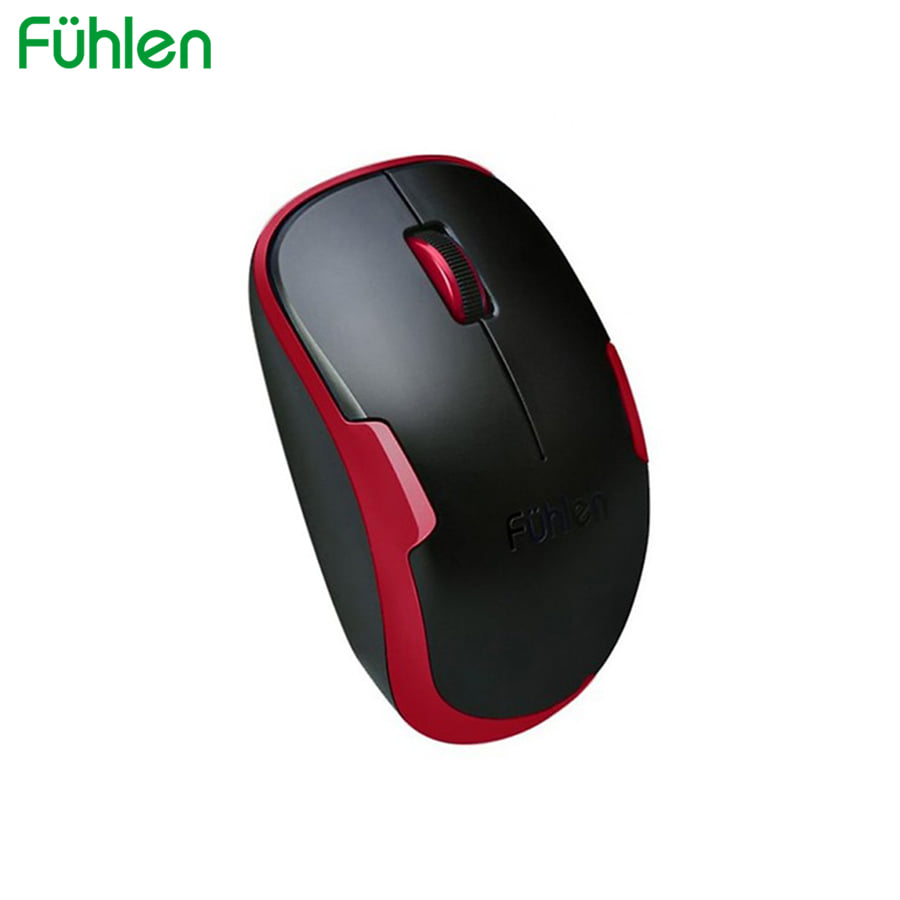 Hình ảnh Chuột máy tính không dây Wired mouse Fuhlen A06 màu Đen/ Hồng tặng kèm pin- Hàng chính hãng