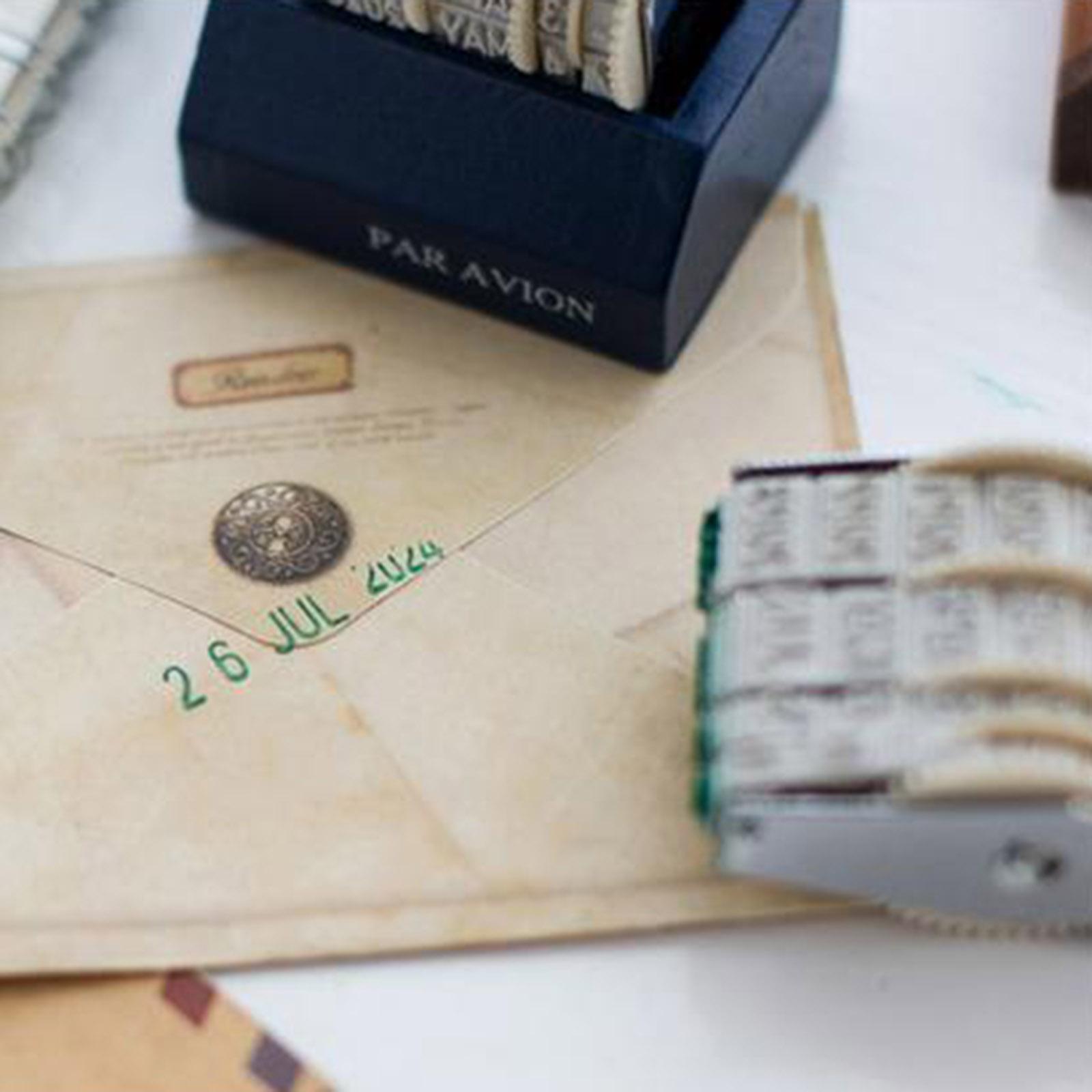 Roller Date Stamp Rubber Stamp Day Month Year Stamp Office Stamp Multifunctional Roller Stamp Business Stamps for DIY Craft Diary Decoration