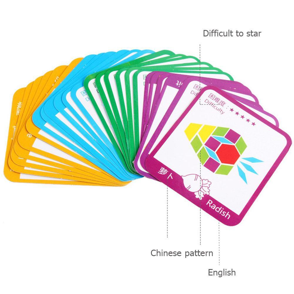 Bộ ghép hình Pattern Block chất liệu gỗ 155 chi tiết- Đồ chơi giáo dục an toàn cho bé từ 3 tuổi phát triển trí tuệ, tư duy sáng tạo