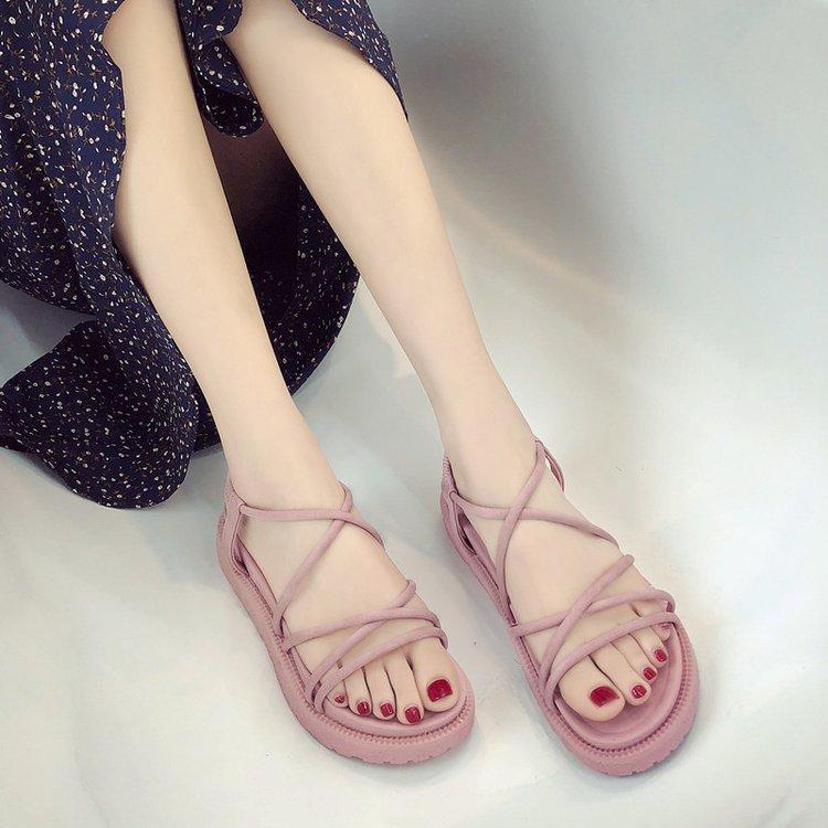 Giày Sandal Hở Ngón Quai Co Giãn Thoải Mái Thời Trang Cho Nữ