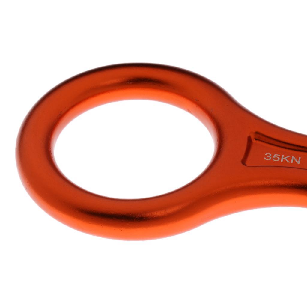 Figure 8 Descender Screw Locking Carabiner Rappelling Climbing Gear Hardware Orange