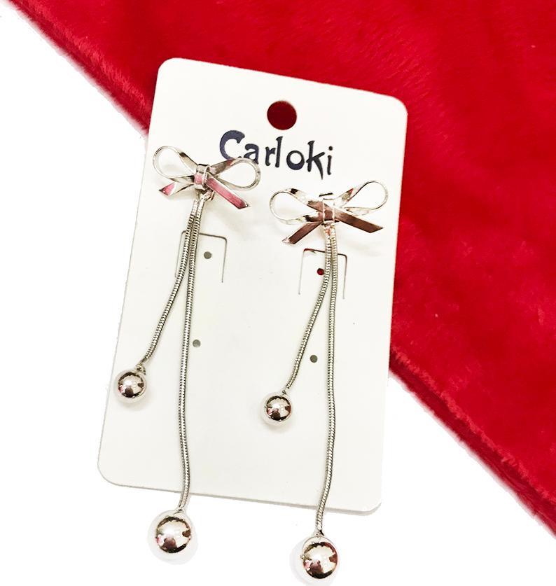 Khuyên tai nữ nơ tua rua