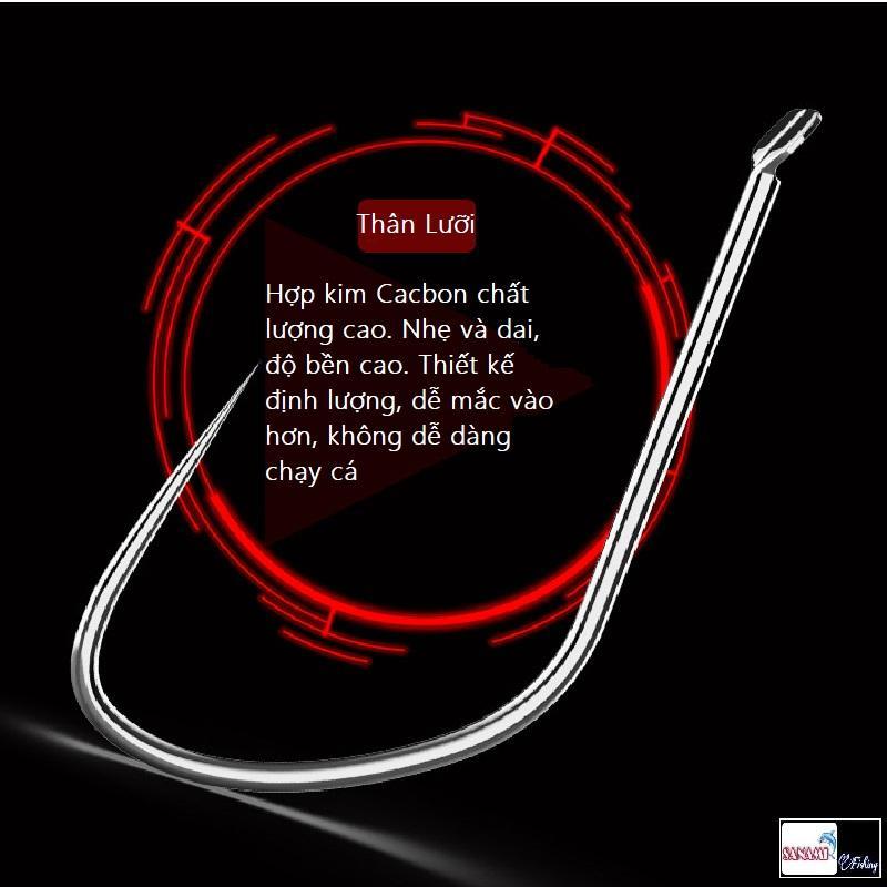Lưỡi Câu Cá Răng Sói Thể Thao Siêu Bén-Mảnh-Nhẹ  LCC08
