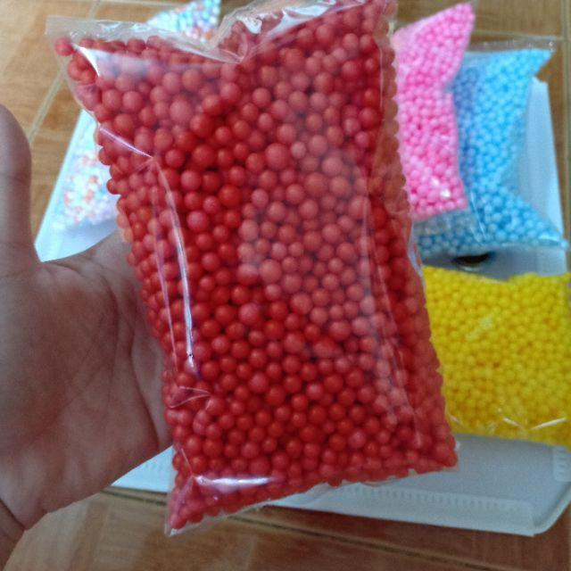 Set 7 gói hạt xốp màu khác nhau