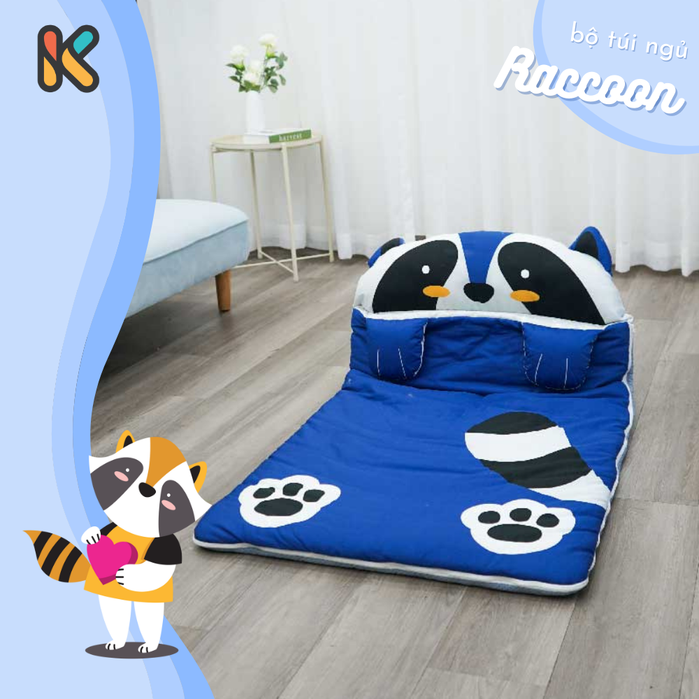 Bộ Túi Ngủ Em Bé Raccoon K-Bedding