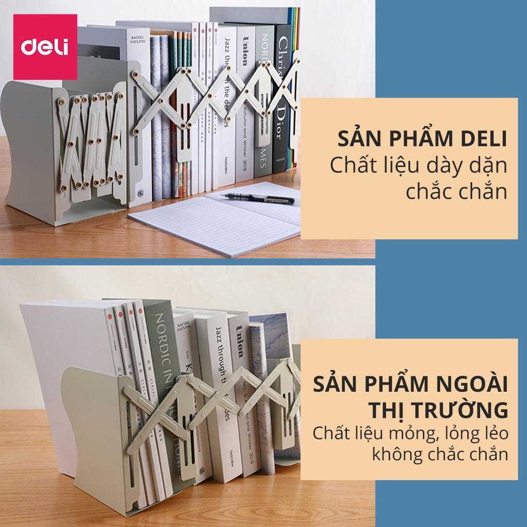 Giá đựng tài liệu mở rộng kim loại Deli - Màu xám - 1 chiếc - 78630