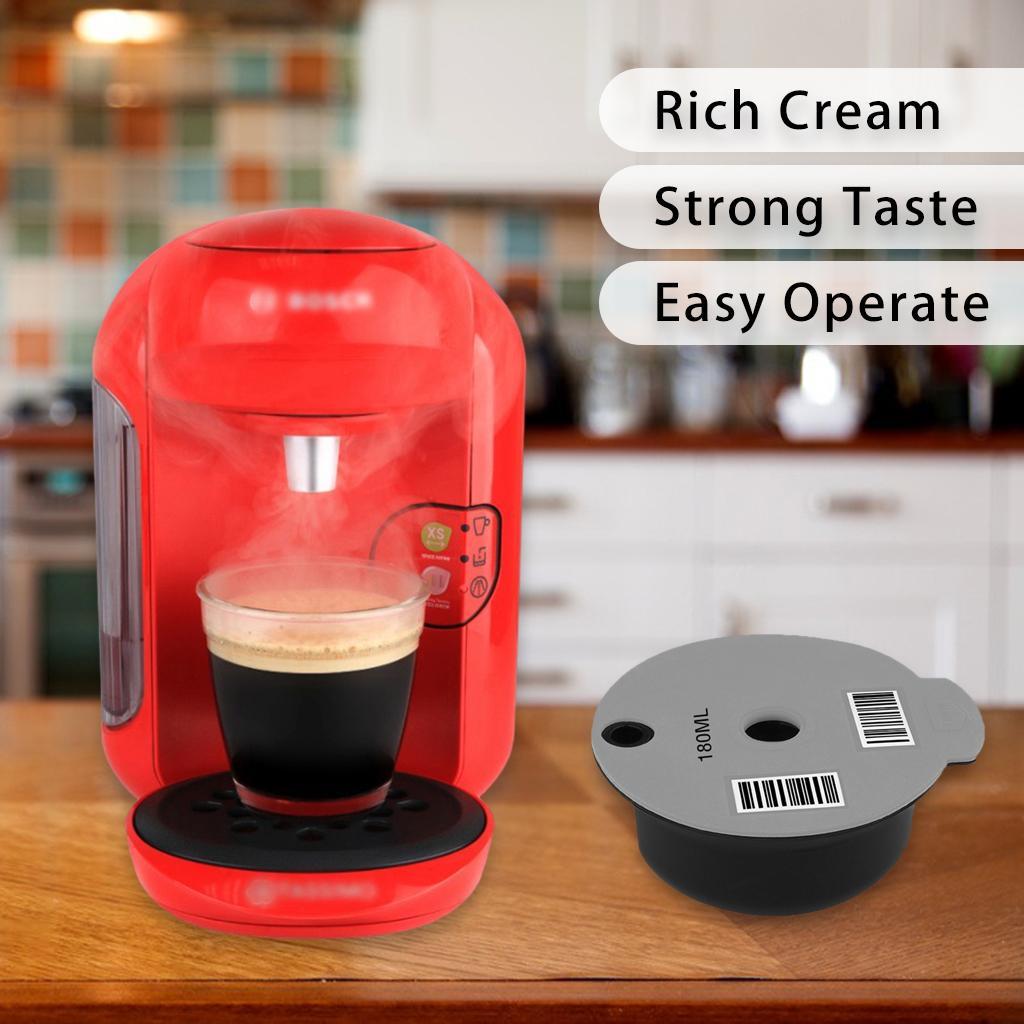 2 Pieces Reusable PP Coffee Capsule Pod Slicone Lid for Bosch