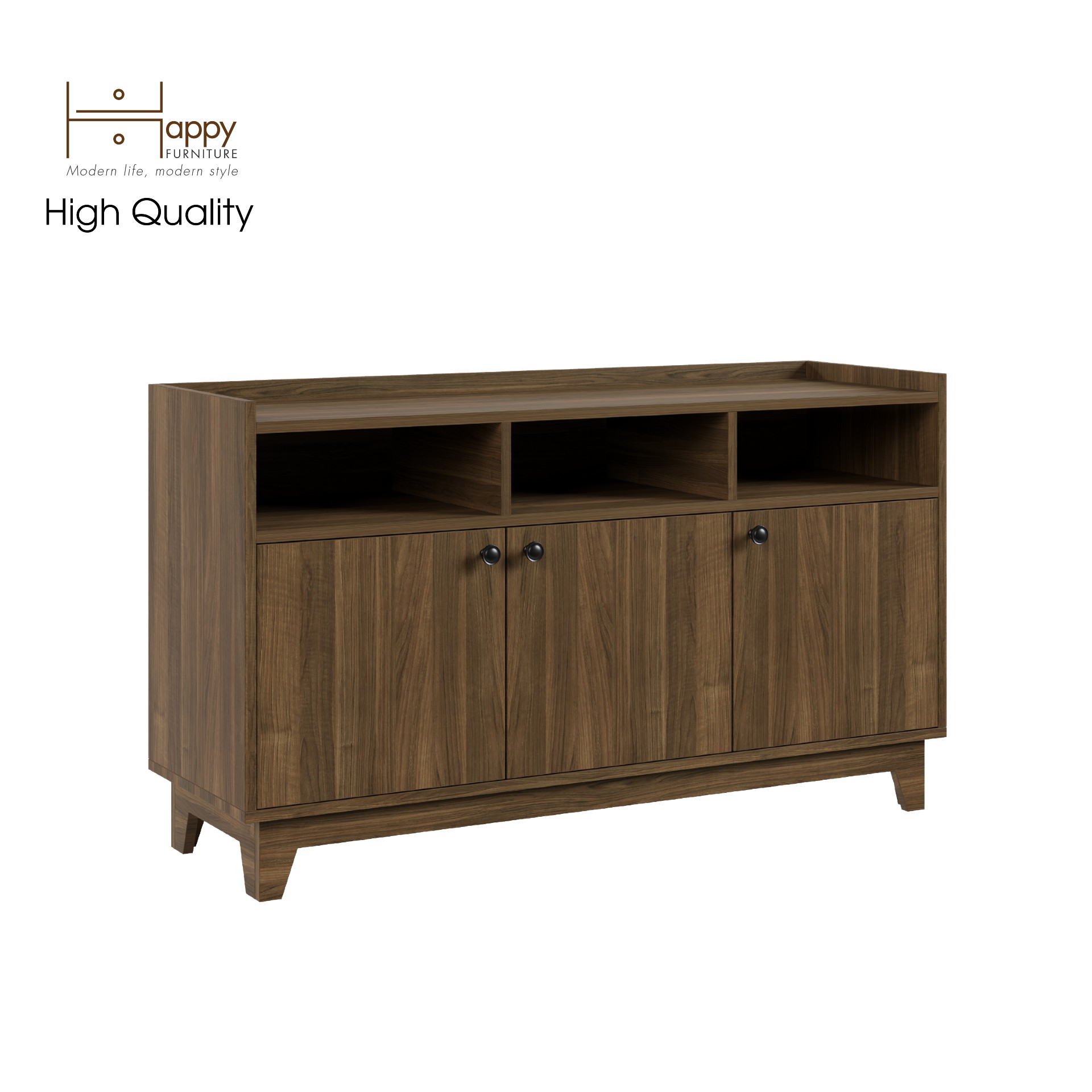 [Happy Home Furniture] KINA , Tủ lưu trữ 3 cửa mở , 124cm x 40cm x 72cm ( DxRxC), TCM_040