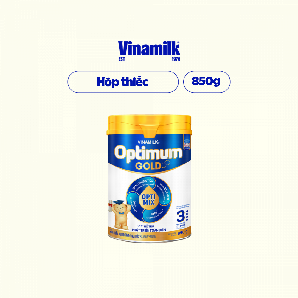 Sữa bột Optimum Gold 3 - Hộp thiếc 850g