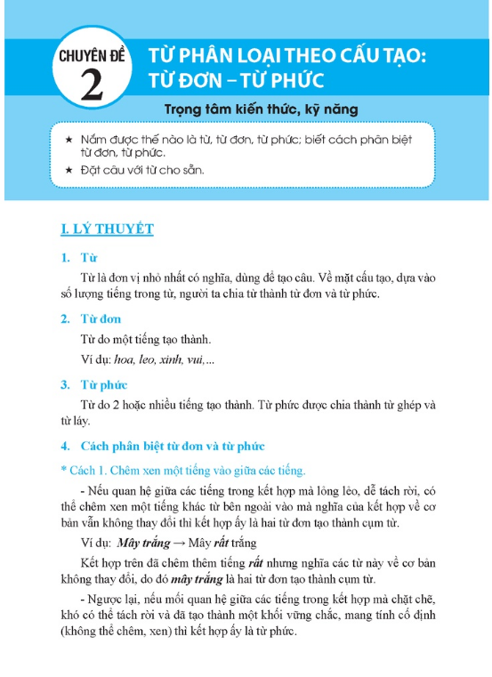 Sách - Trọng tâm kiến thức tiếng việt tập 1