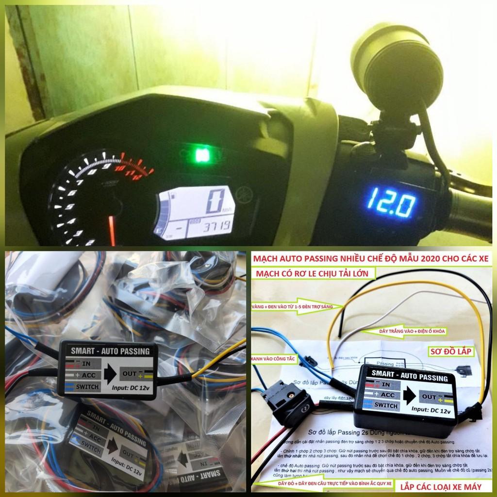 Mạch auto passing 3s cho đèn trợ sáng mẫu mới có chức năng học lệnh thay đổi chế độ