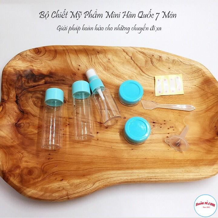 Bộ Chiết Mỹ Phẩm, Dung Dịch Mini 7 Món kèm túi zip tiện lợi - 00295