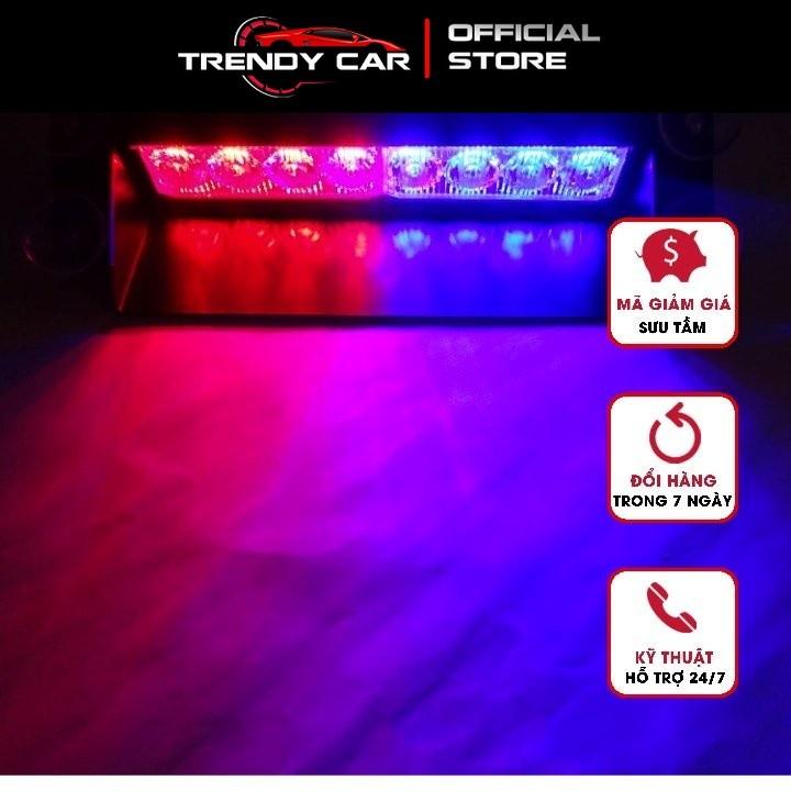 Đèn chớp xanh đỏ, báo khẩn cấp cho xe hơi, đèn led nháy báo động phiên bản cao cấp vỏ kim loại chất lượng cao tẩu 12V