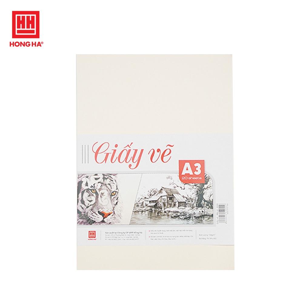 Giấy vẽ Hồng Hà định lượng 100gsm độ trắng tự nhiên (4943)